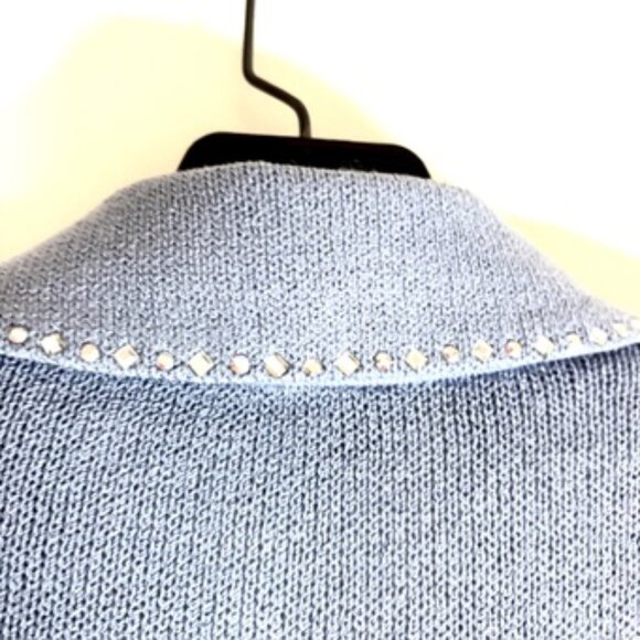 St. John Evening Blue Crystal-Embellished Skirt Suit – Size 4 - Picture 3 of 8